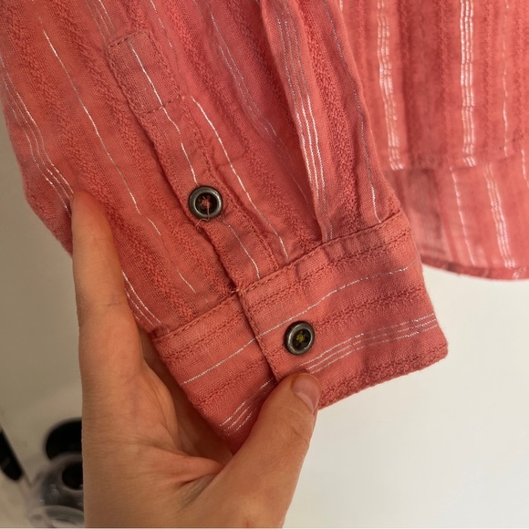 Anthropologie Pilcro Tavi Pink Button Down Blouse - Picture 3 of 6